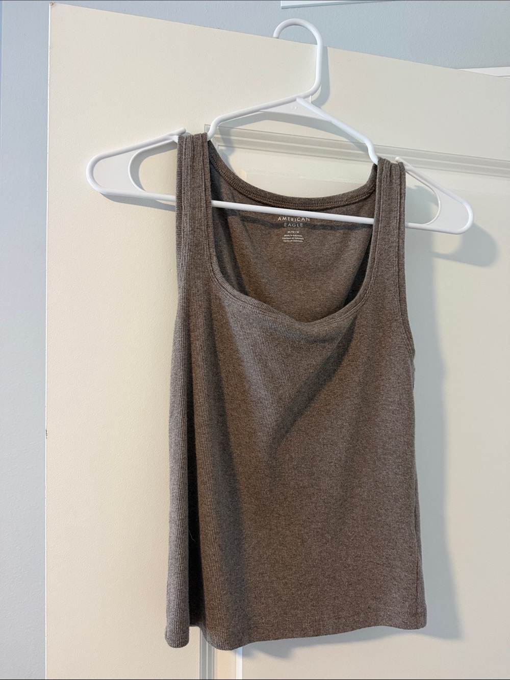 American Eagle Outfitters Brown Ribbed Tank Top